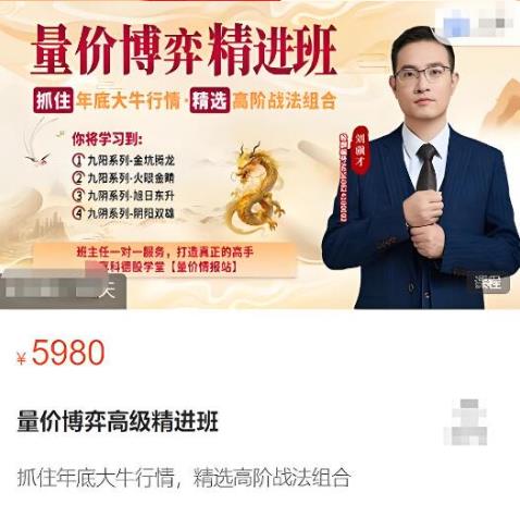 刘骥才量价博弈学量价博弈高级精进班视频8集